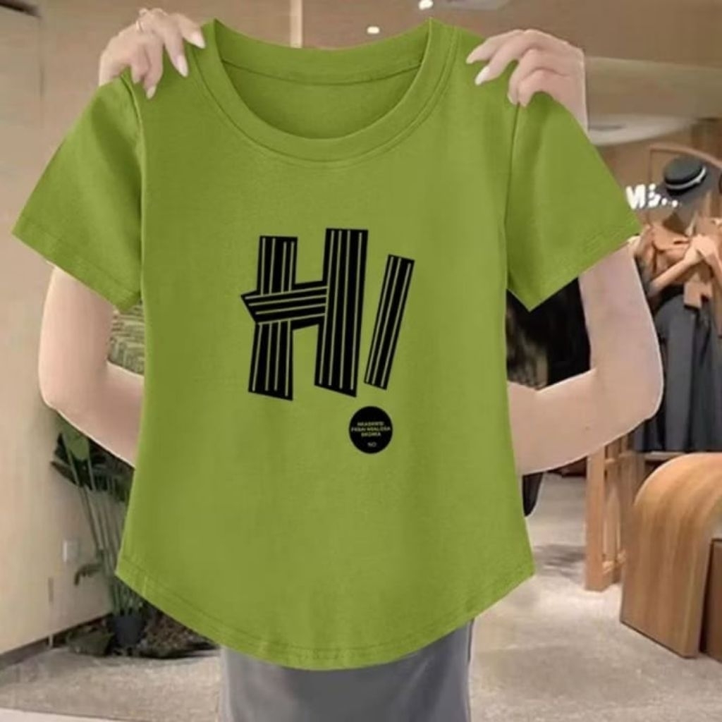 Baju kaos wanita 1 lusin warna warni