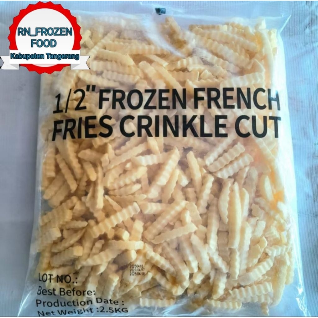 

SHANDONG KENTANG CRINKLE CUT KEMASAN 2.5Kg