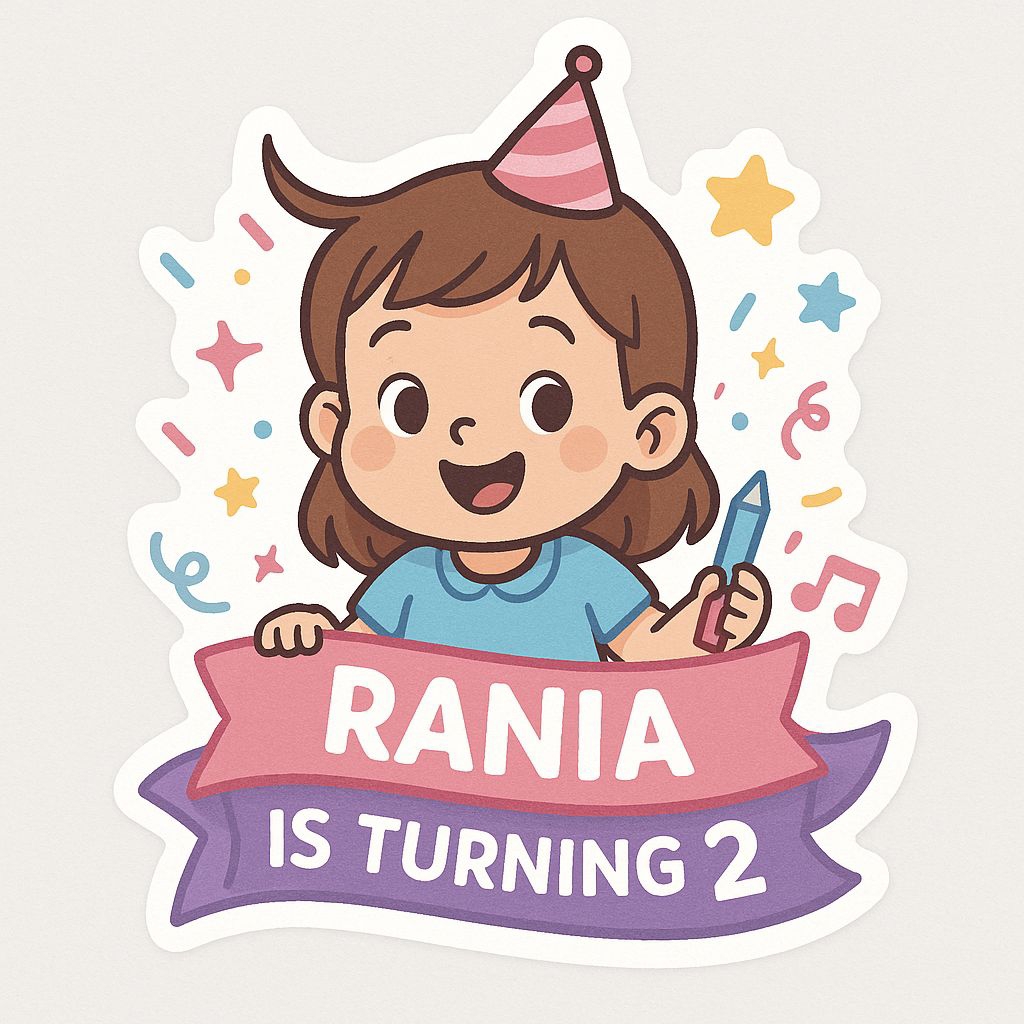 

Bisa Dadakan Stiker Sticker Tempelan Logo Kartu Ucapan Turning Ultah Ulang Tahun Anak