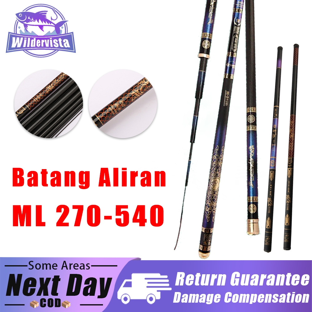 Wildervista Joran Tegek Kagawa Batik Hantu Tua Joran 540 Carbon Medium Hard Pancing Tegek Pancing 45