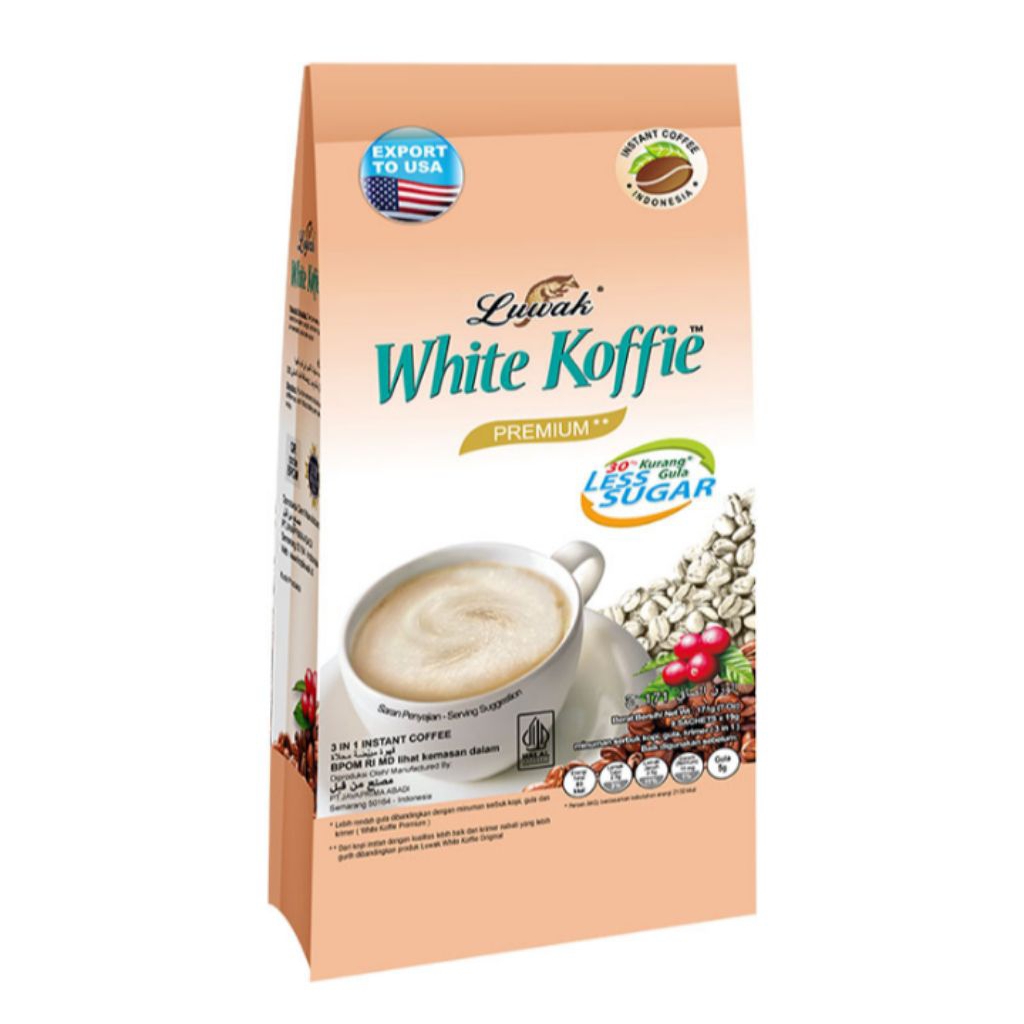 

Luwak White Koffie Premium Less Sugar 9x19gr