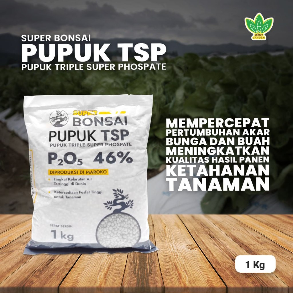 [1Kg] Pupuk TSP Super Bonsai P 46% - Pupuk untuk Memperkuat Akar dan Ketahanan pada Tanaman