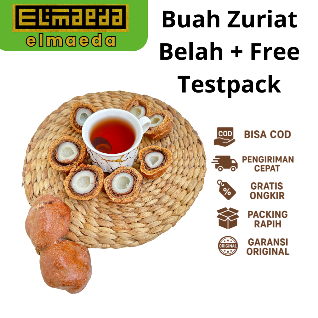 

Buah Zuriat Belah Atau Buah Doum Asli 100% Promil Premium Zuriyat 1kg Mesir Free Testpack Original
