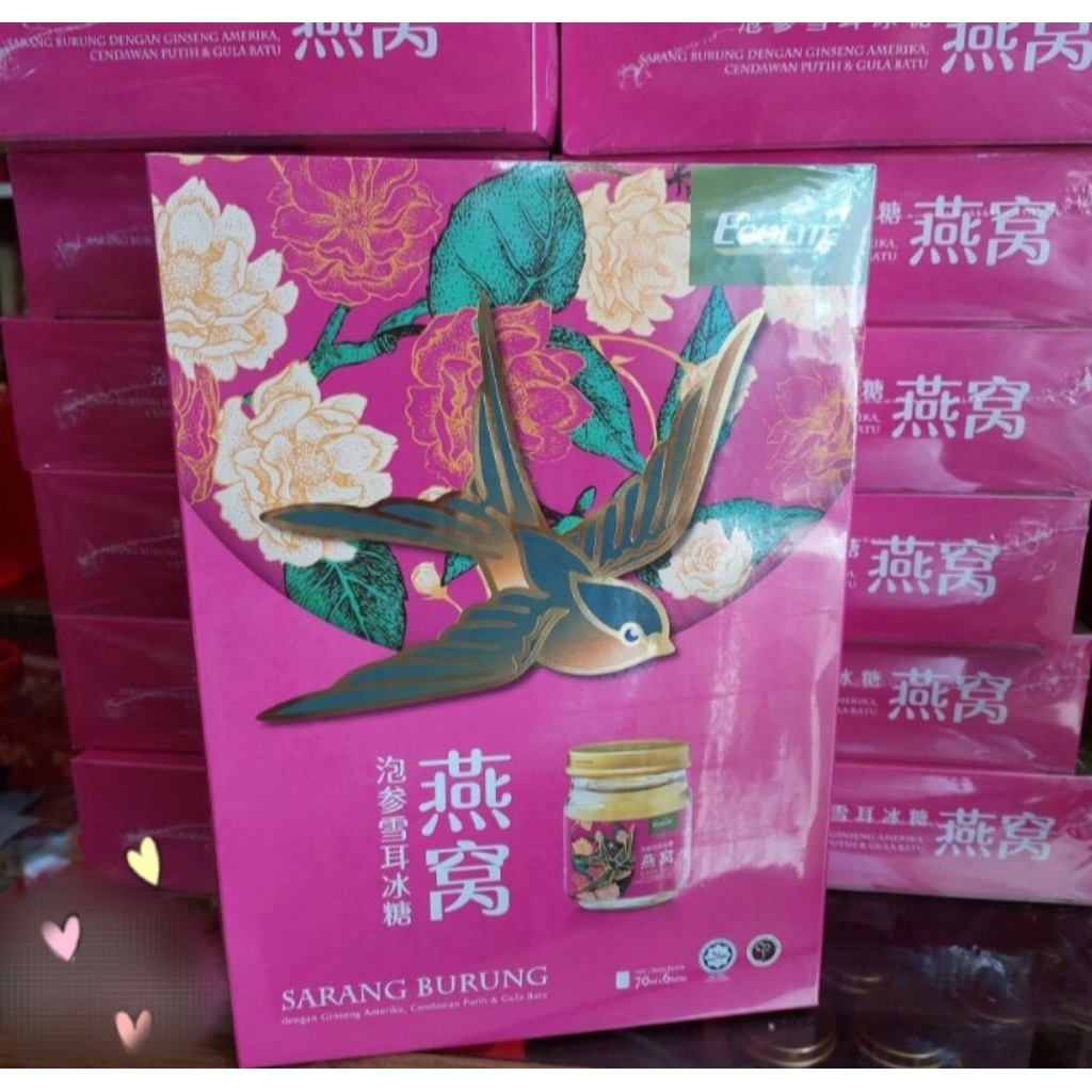 

Ecolite Bird Nest American Ginseng 6 Botol Sarang Burung Walet