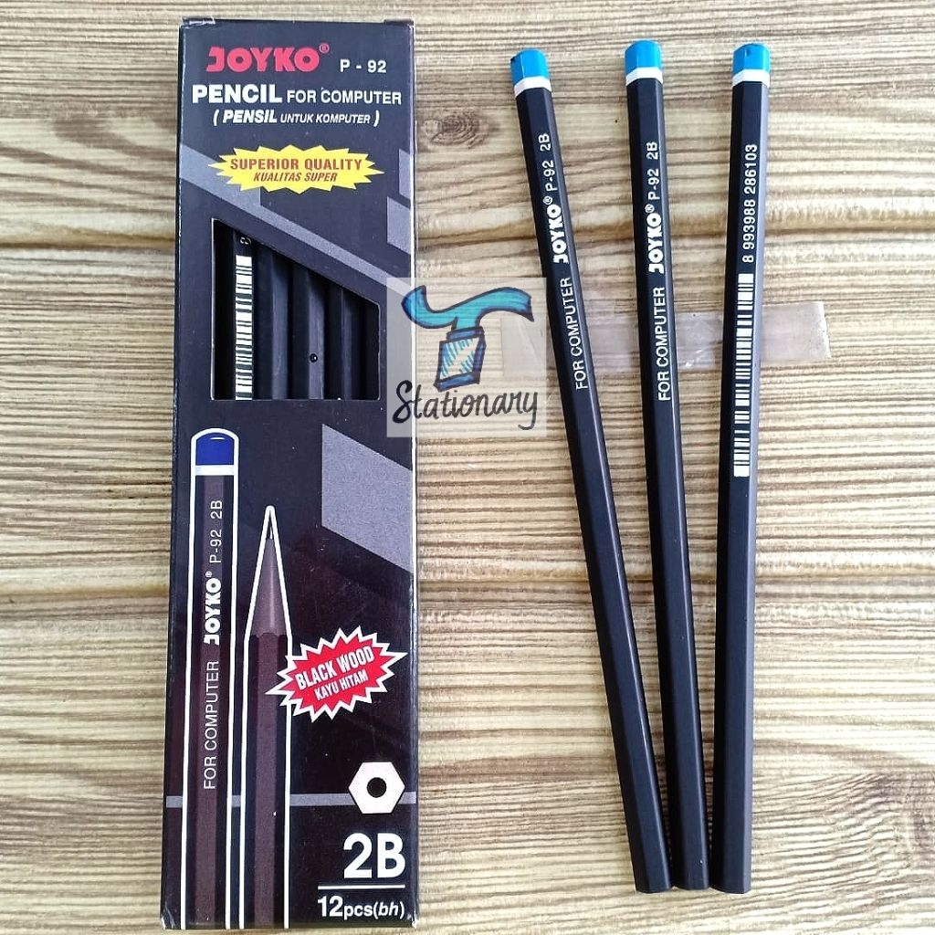 

Pensil JOYKO Hitam P-92 (2B) / JOYKO P-88 (2B)/ Pencil (Harga Tertera U/ Per 12bj).
