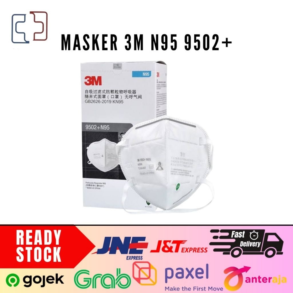 Masker 3M N95 9502+ isi 50 Pcs