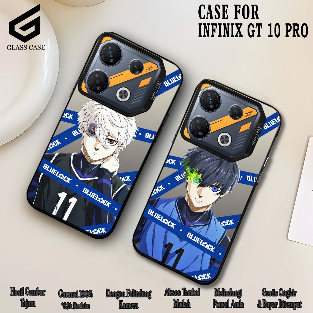 CASE INFINIX GT 10 PRO SOFTCASE HYBRID IMD PLATE HOLOGRAM PREMIUM SO COOL ( BLUE LOCK ) Casing Gloss