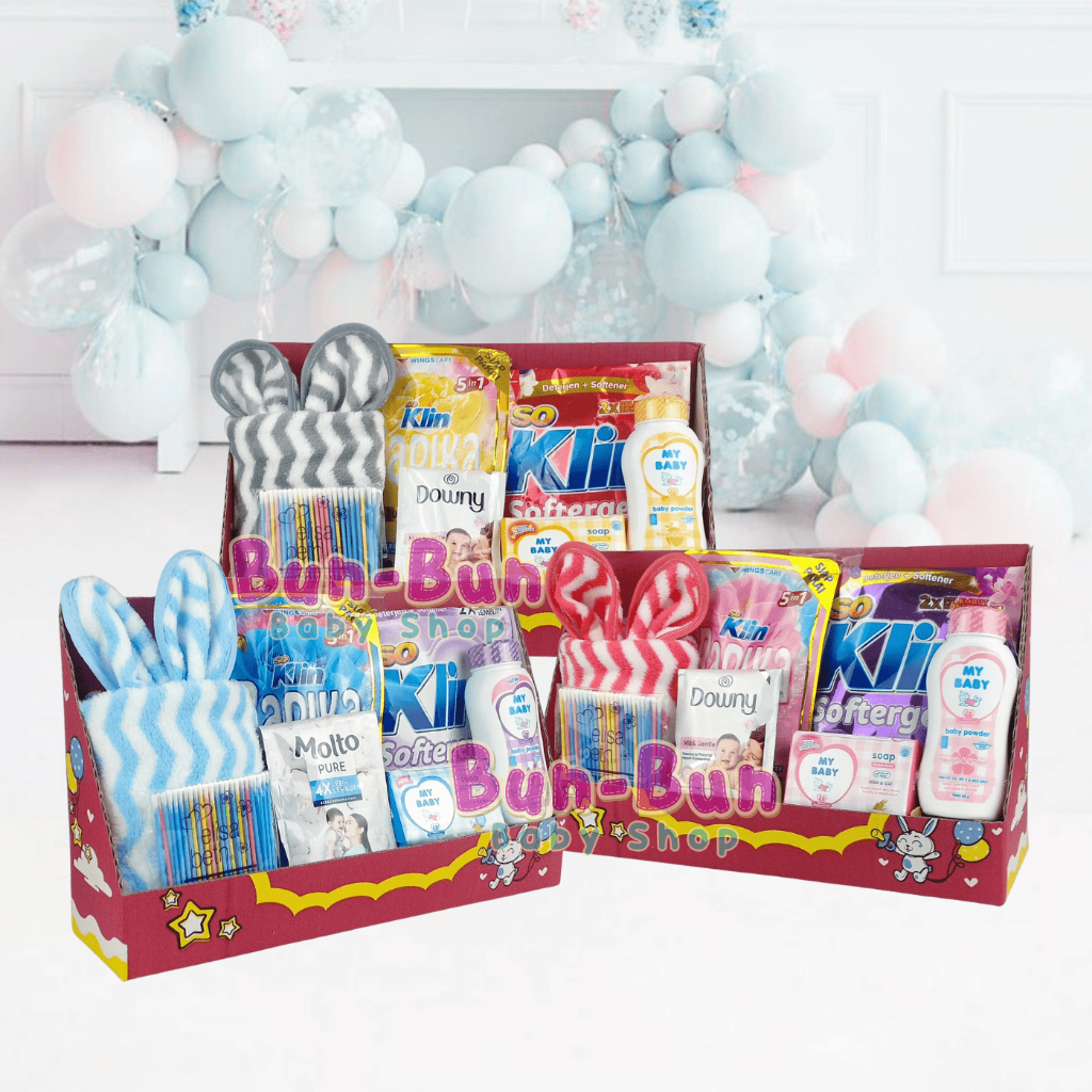 Parcel Bayi Hampers Newborn Laki Laki Perempuan Hadiah Kado Lahiran Gift Set Hempers Box Baby New Bo