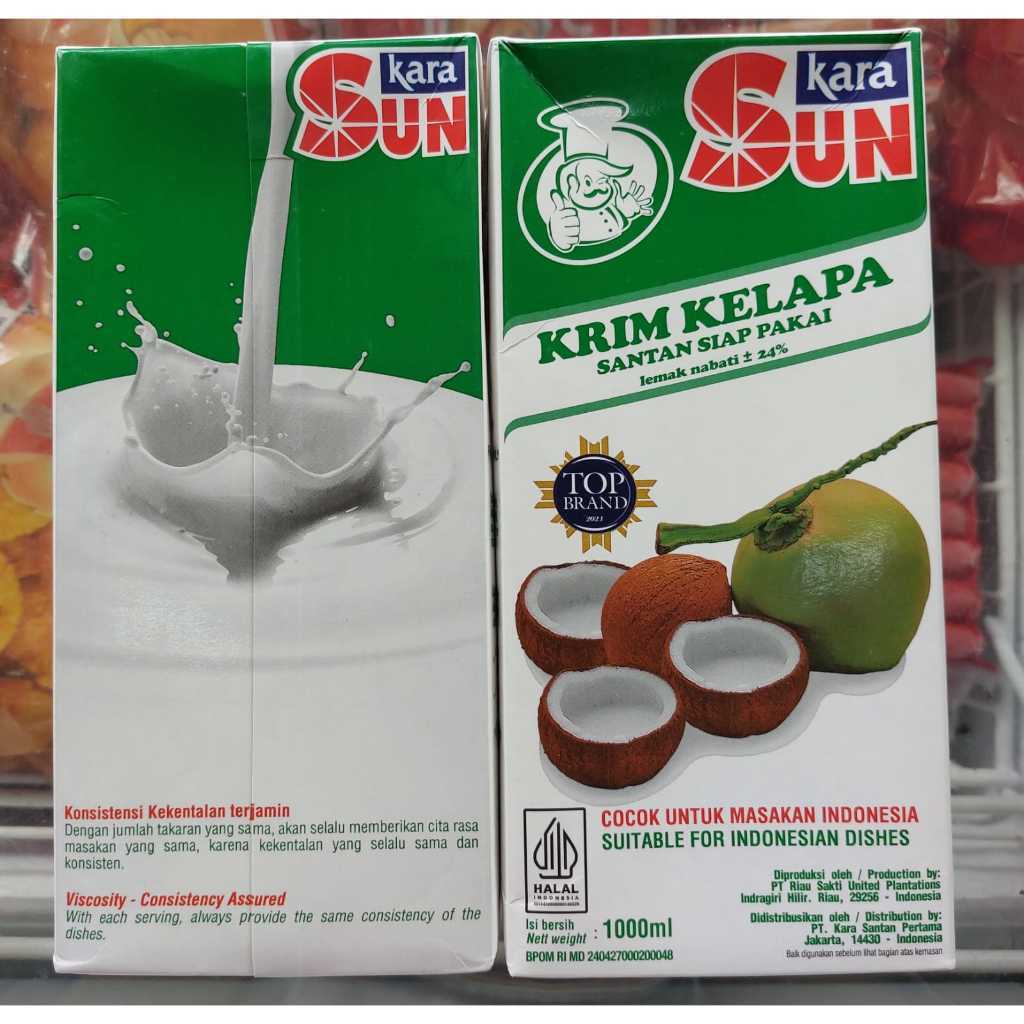 

[oddsolshop] pekanbaru/Sun Kara Santan Kelapa 1L Krim Siap Pakai Halal Cream Instant