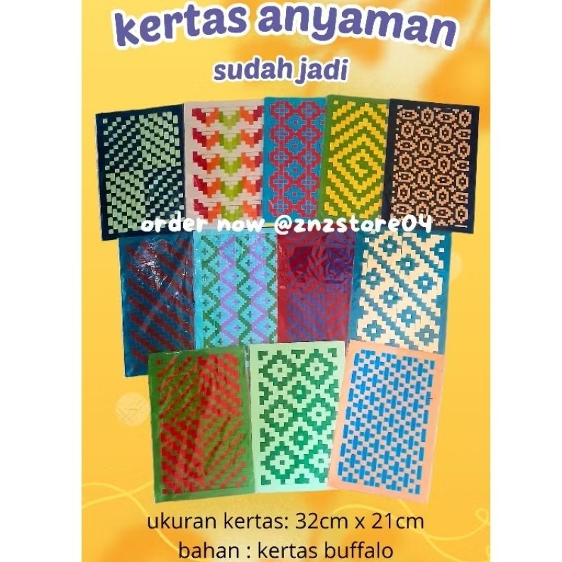 

kertas anyaman sudah jadi 1lembar