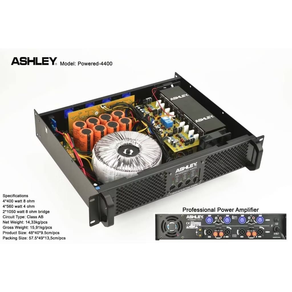 Power Amplifier Ashley POWERED - 4400 / power Ashley powered 4400 original