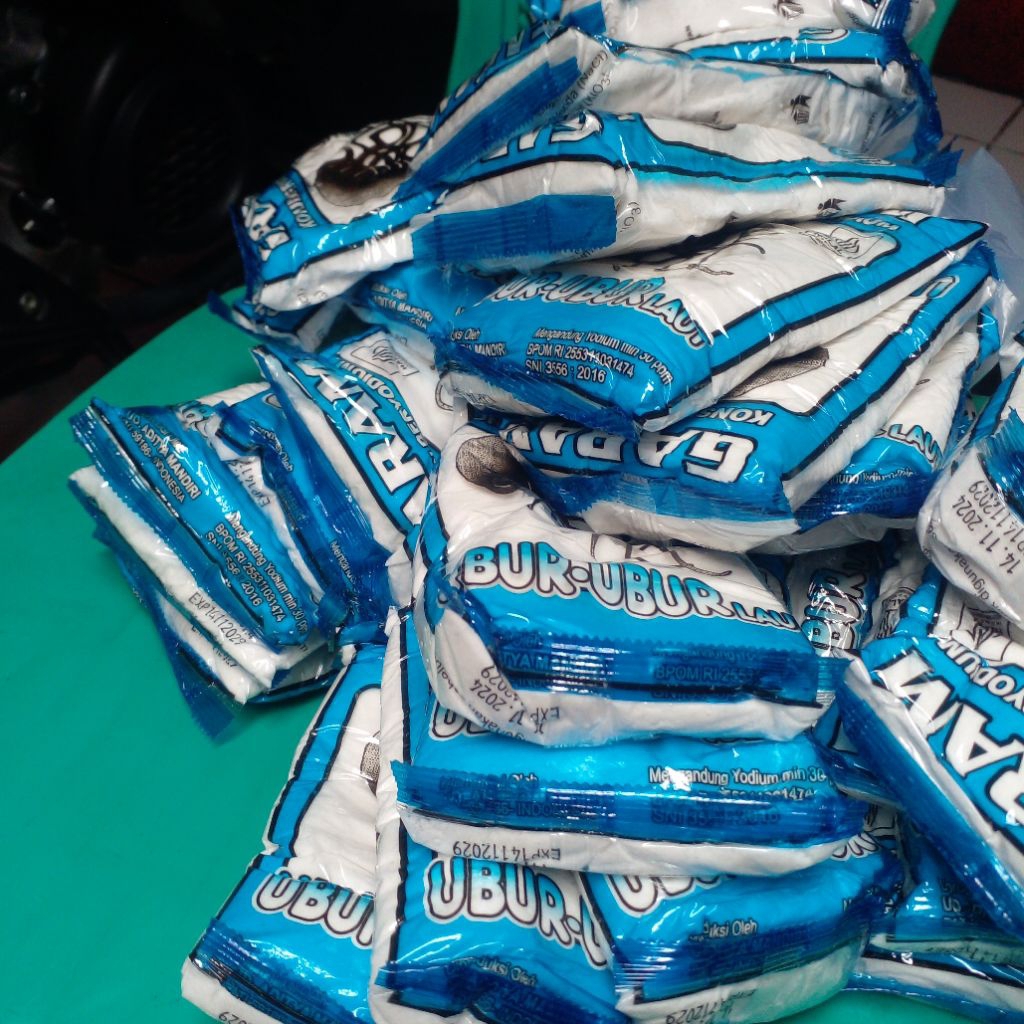 

GARAM BERYODIUM UBUR UBUR 250 GRAM ISI 8 PCS