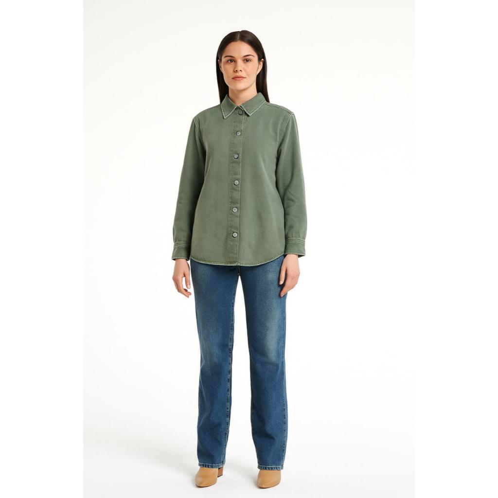 Lefties kemeja denim wanita (sale defect)