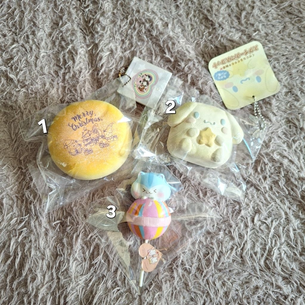 squishy marshmeli angel, poli, chigiri sanrio, bun (pepperchacha,cc,bunnyscafe)