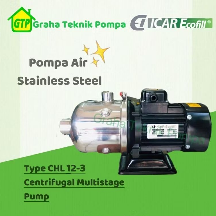 Icar Ecofill CHL 12-3 Pompa Air Stainless Steel