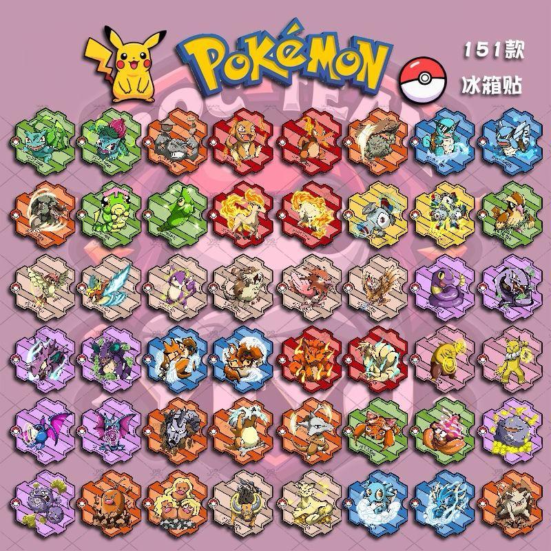 Kartu TCG 151 Pokemon  151 Pokemon Magnet Kulkas Kartu Booster Pokemon 151 Fridge Magnet Pokemon