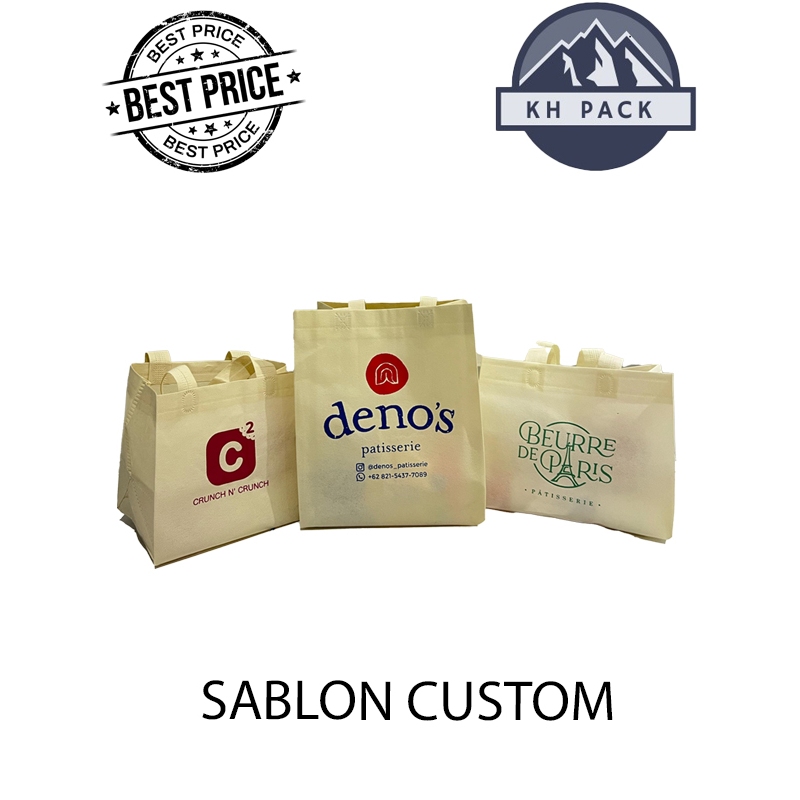 

Goodie Bag Custom Sablon Tas Spunbond Berbagai Macam Model dan Ukuran