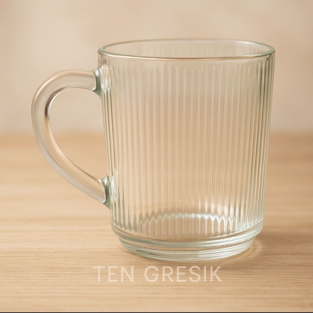 Gelas Kaca Motif BBC Product / Gelas Kaca Gagang Motif / Gelas Kaca 1 Pax isi 6 pcs