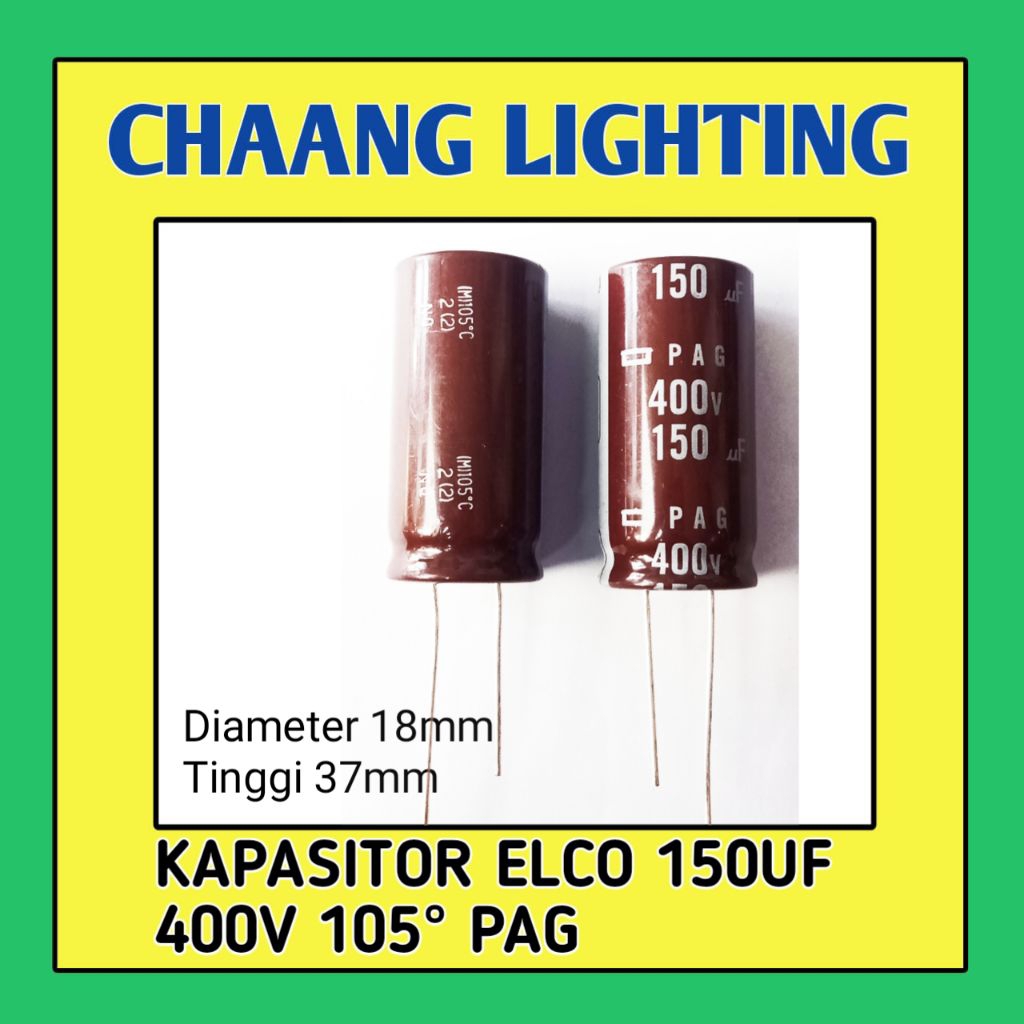 150UF 400V 105° PAG KAPASITOR ELCO 150UF 400V 105° PAG