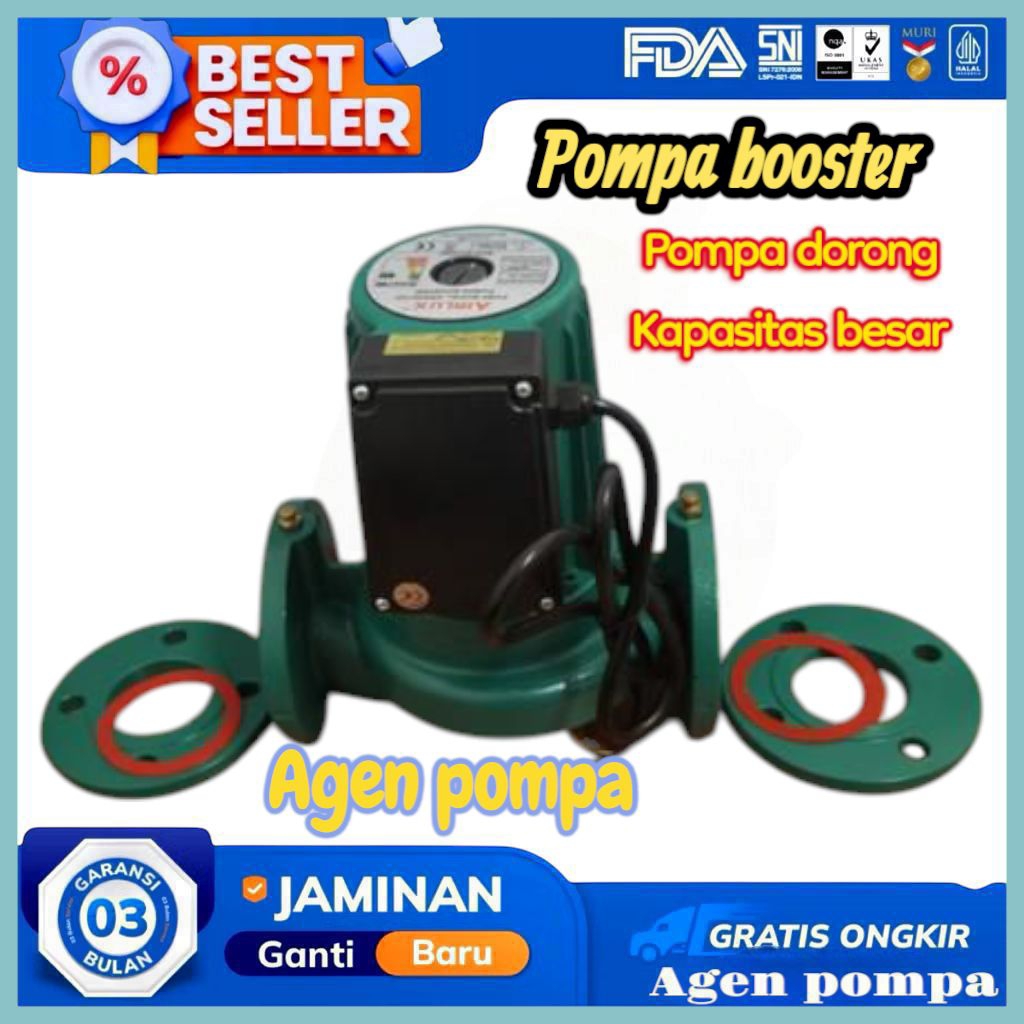 Pompa booster Pompa dorong kapasitas besar Flang 2" 1100W 3Phase