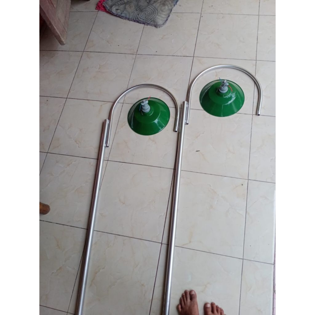 tiang lampu jalan panjang 2meter full set cup fiting