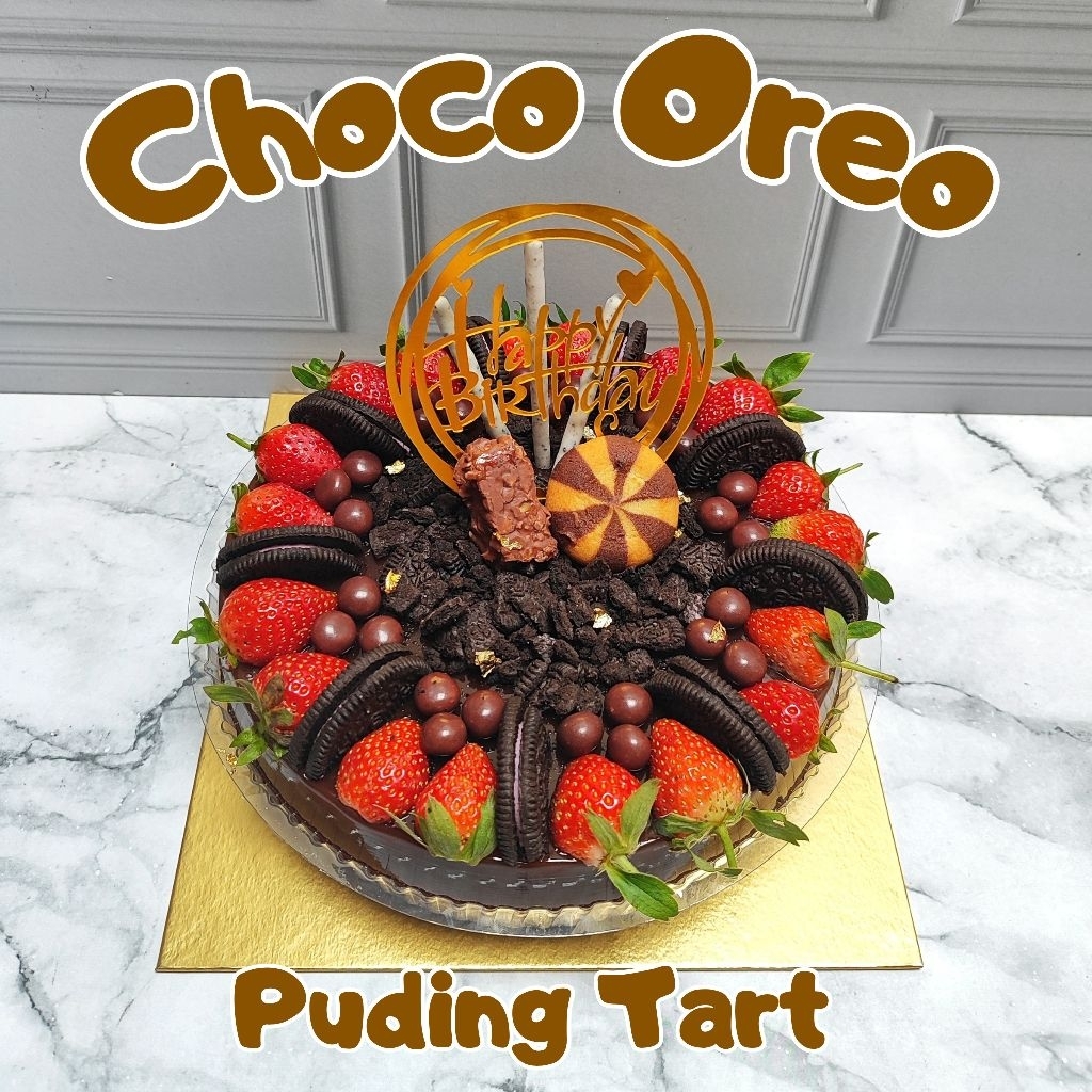 

[inn.dessert] Puding Tart Coklat Puding Tart Spesial Oreo Strawberry Puding Coklat Hampers Puding Ulang tahun Puding Birthday