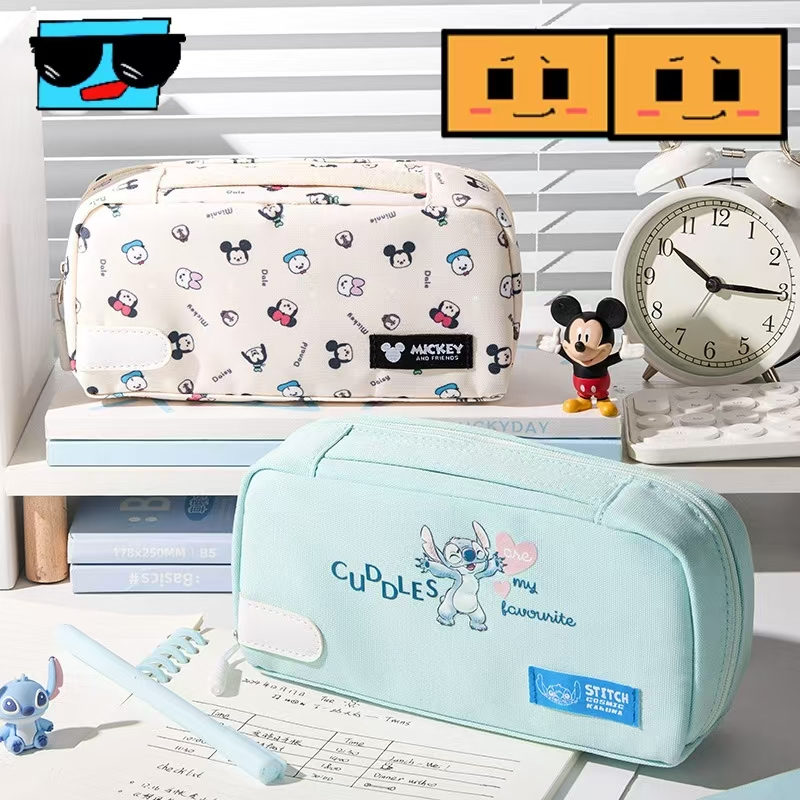 

Disney student pencil case, children's large capacity cartoon pencil case, primary school multi-functional stationery bag