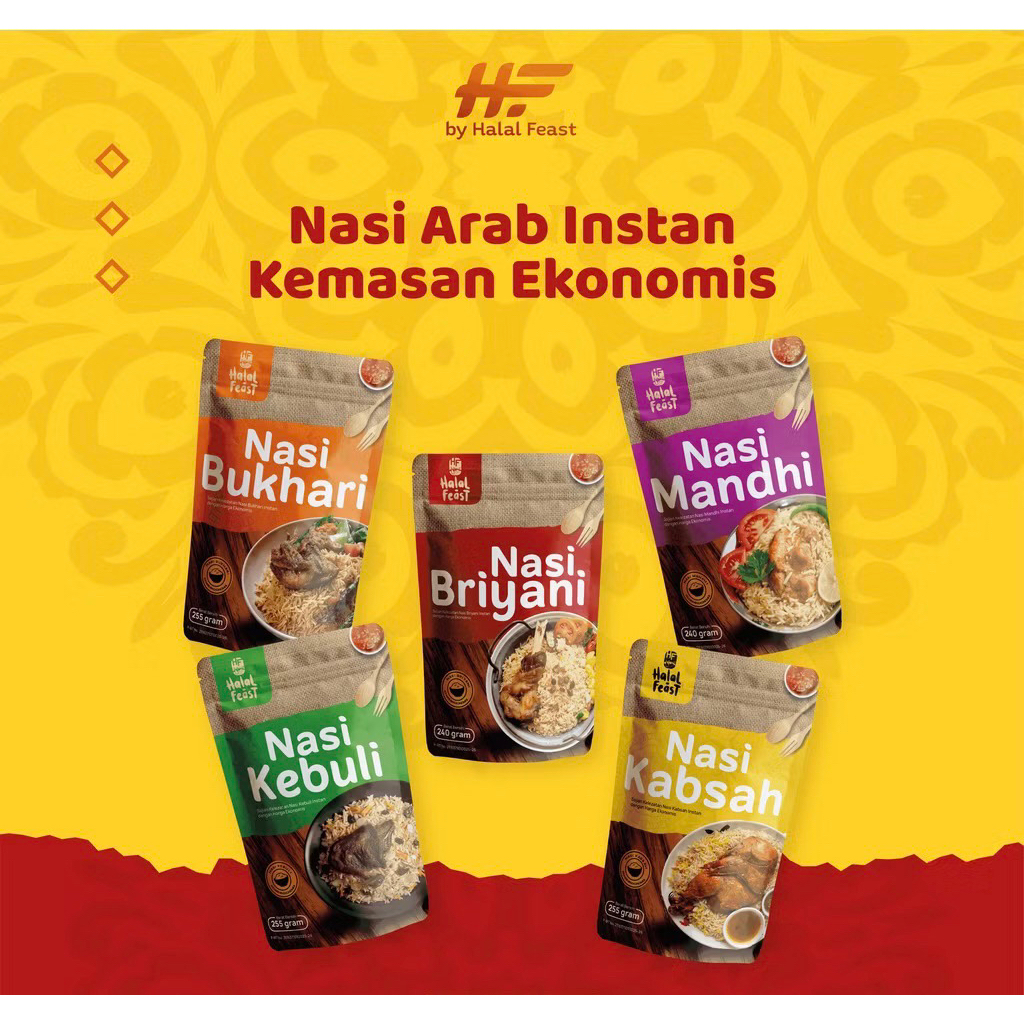 

NASI ARABIAN BRIYANI / MANDHI / KEBULI / KABSAH / BUKHARI | BERAS BASMATI 245 gr + BUMBU INSTAN
