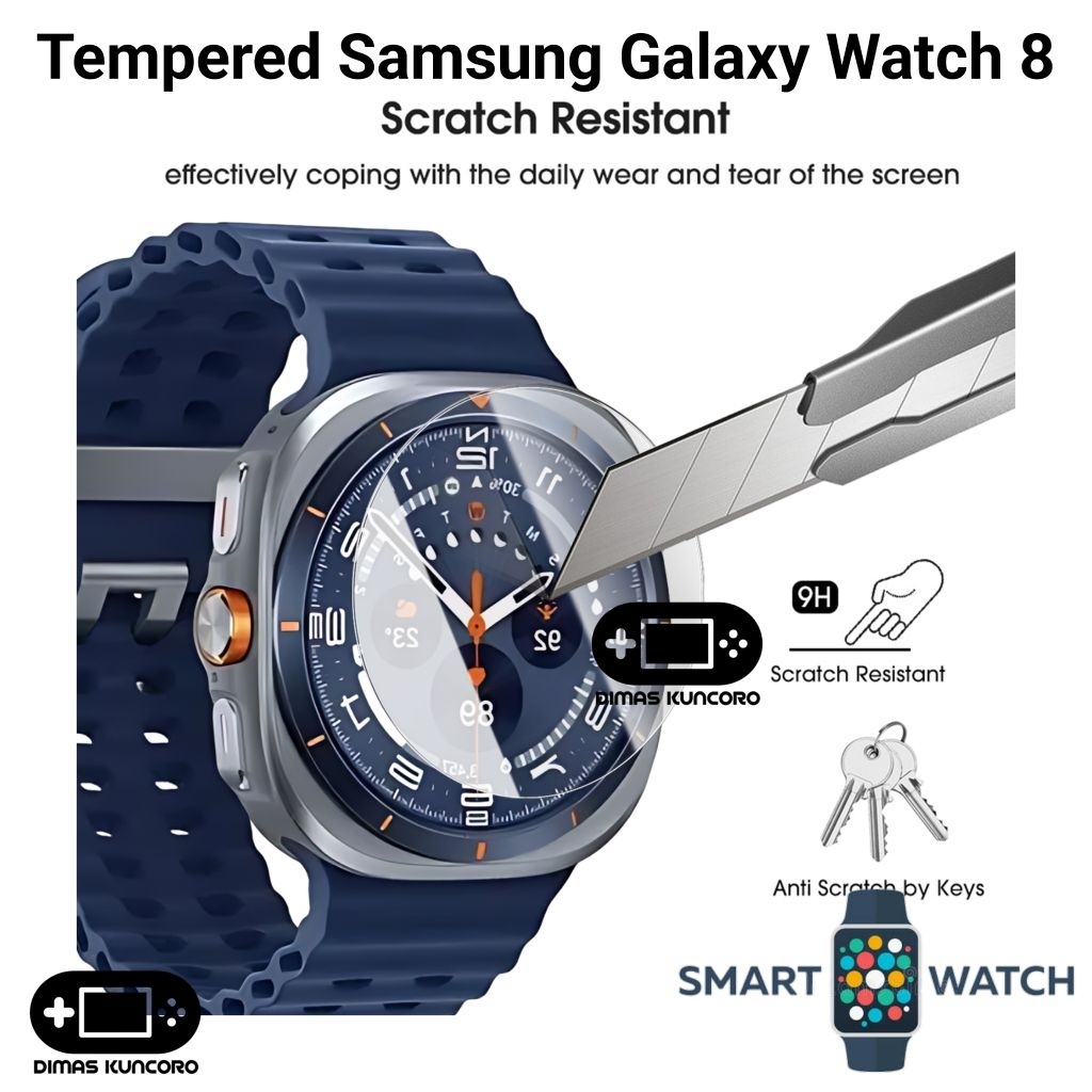 Tempered Samsung Galaxy Watch 8 antigores glass pelindung layar lcd samsung galaxy watch 8 watch8