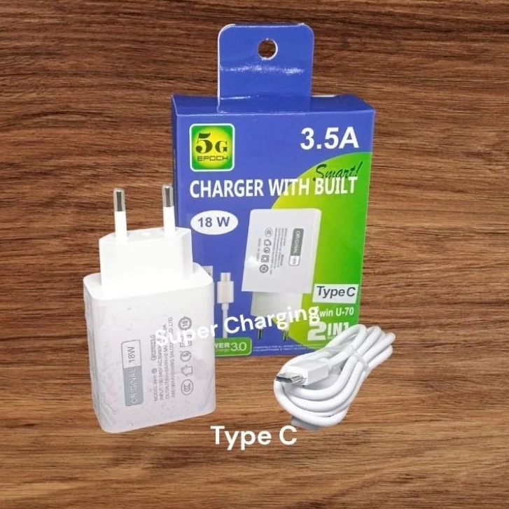 CHARGER Xwin Cx-100 3,5A 18watt dapat Micro USB & Type C digunakan untuk charger HP power bank musik