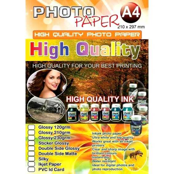 

Kertas sticker stiker paper high quality A4 foto photo glossy isi 20 Lembar / Pcs