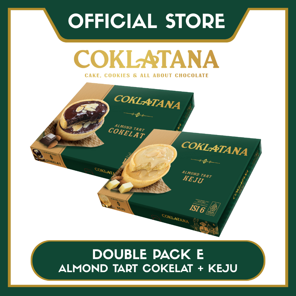 

COKLATANA DOUBLE PACK E (ALMOND TART COKELAT + KEJU)