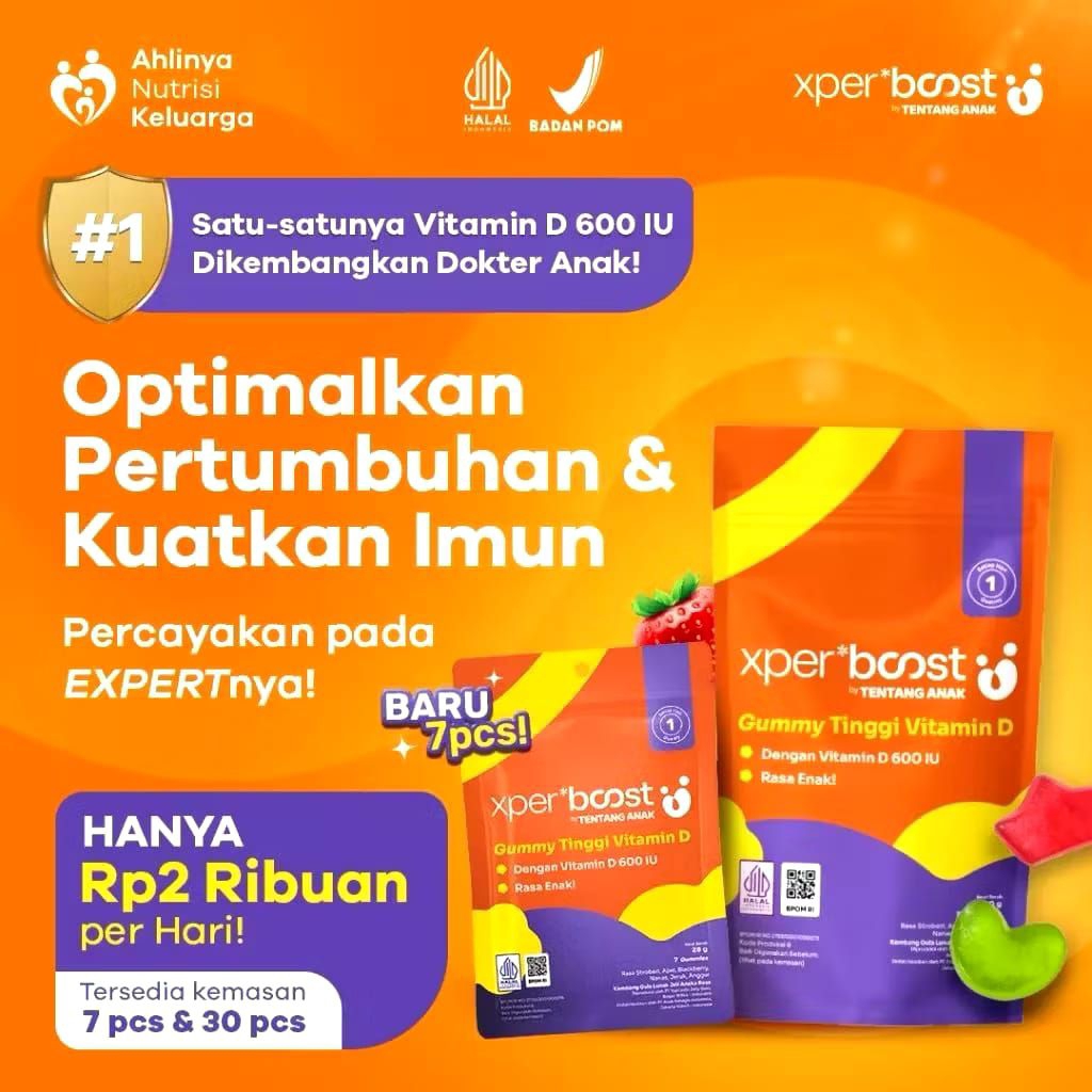 EXPERT BOOST | EXPERT BOOST GUMMY VITAMIN D 600 IU ANAK DAN DEWASA | BOOST IMUNITAS DAN PERTUMBUHAN 