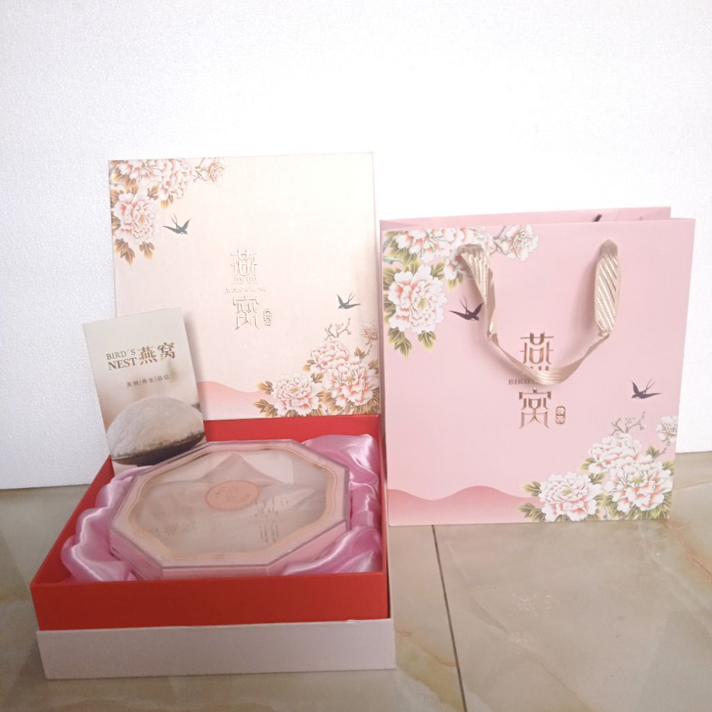 

kotak mewah bunga/ gift box hampers/ sarang burung walet 250gr