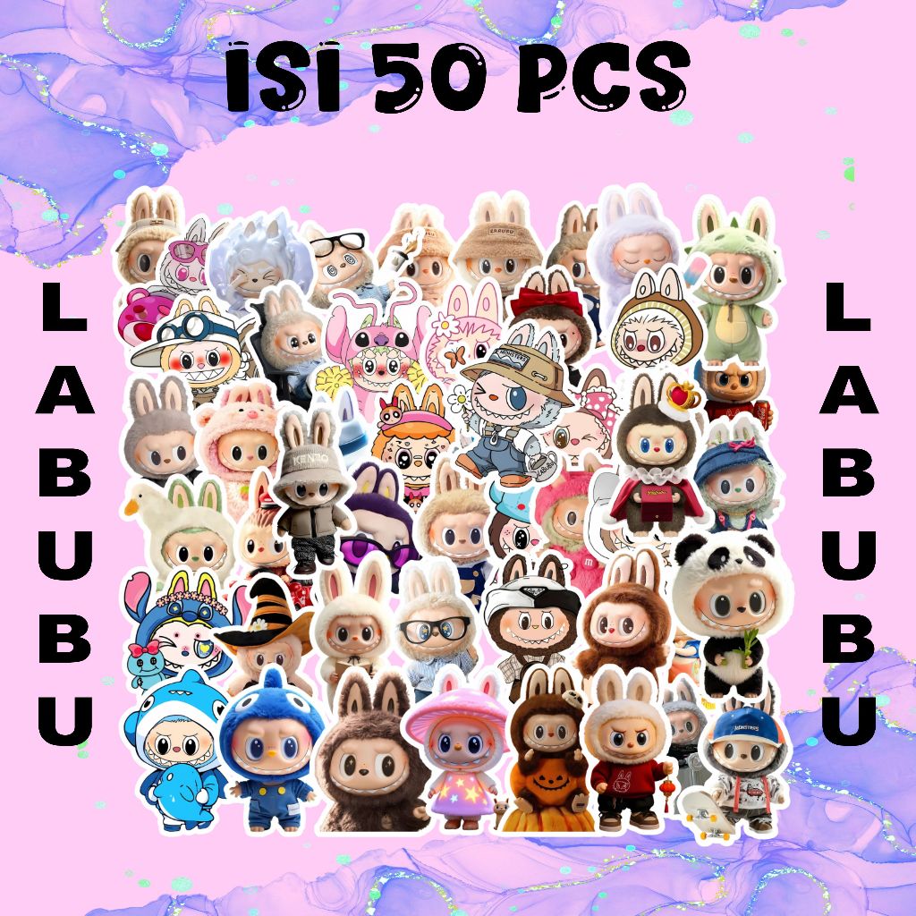 

STIKER LABUBU KARAKTER LUCU 50 PCS | STICKER VINYL PREMIUM | STIKER AESTHETIC CUTTING PRESISI | WATERPROOF & AWET UNTUK HIASAN CASE HP, PC, KOPER, PLANNER | STIKER MURAH BERKUALITAS UNTUK HADIAH & DEKORASI