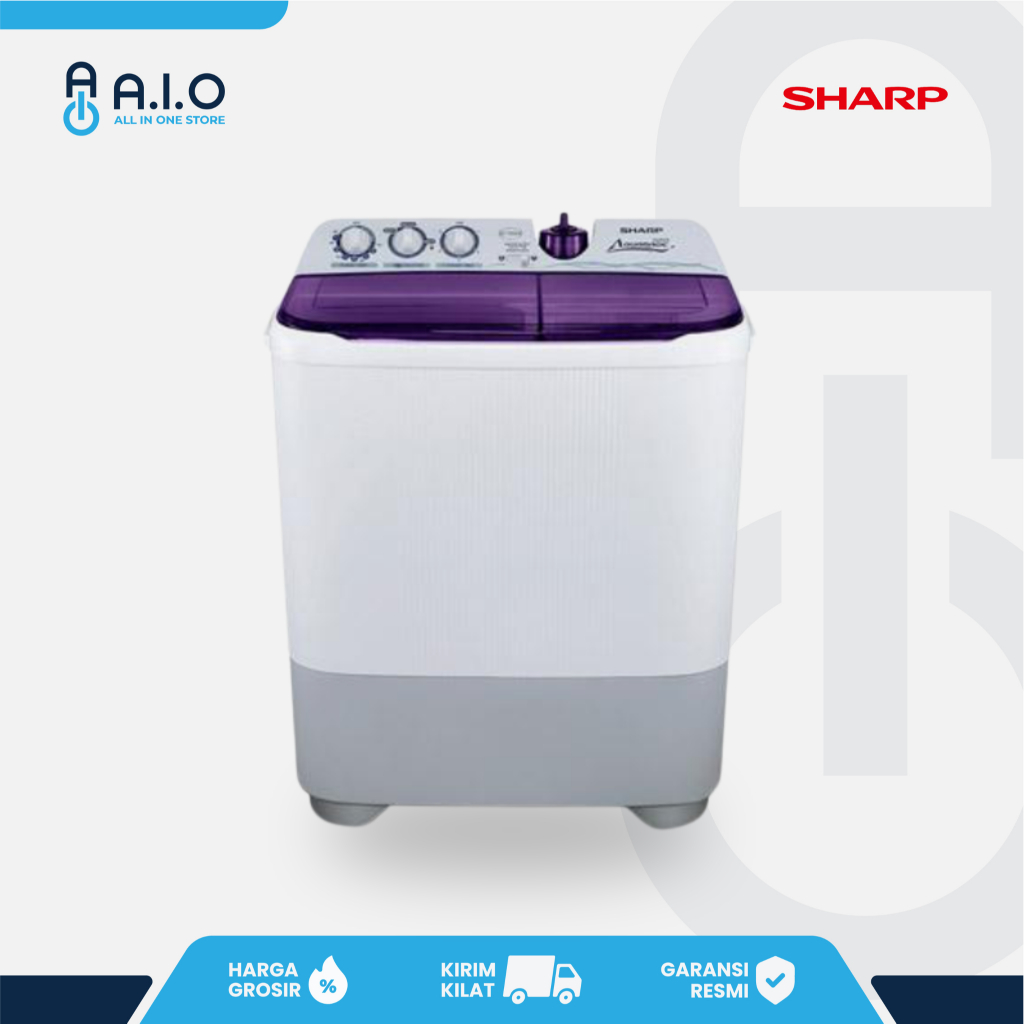 SHARP - MESIN CUCI 2 TABUNG 8 KG - ES T85CR VK