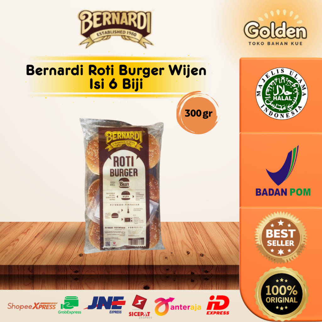 

Bernardi Roti Burger Wijen Isi 6 Biji