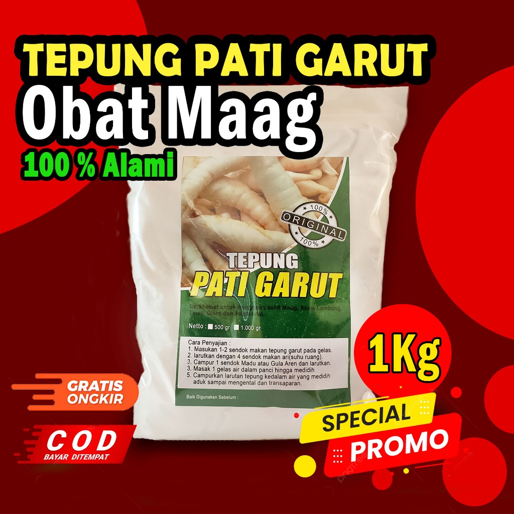 

Tepung Pati Garut Obat Maag / Tepung Garut Kwalitas Premium 1kg Untuk Asam Lambung