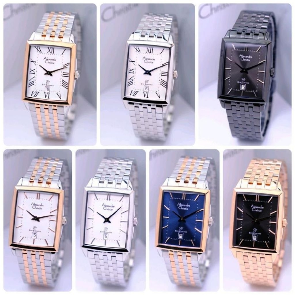 Jam Tangan Pria Alexandre Christie Ac 8708 Slim Elegance Original