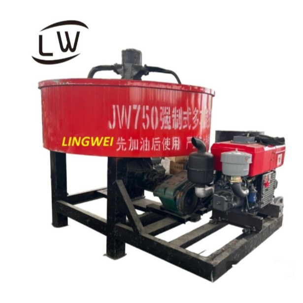 MESIN PENGADUK SEMEN / MIXER MOLEN SEMEN COR DATAR DIESEL 750L DIESEL