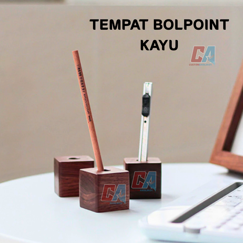 

Tempat Pena Tunggal Tempat Pensil Tempat Pena Spidol untuk Meja Tempat Pena Kayu Solid Ruang Tamu