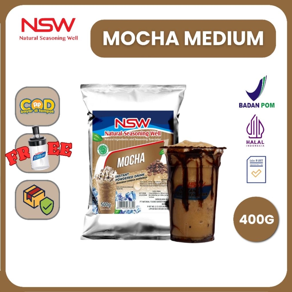 

NSW Powder Drink Rasa Mocha MEDIUM 400 gr