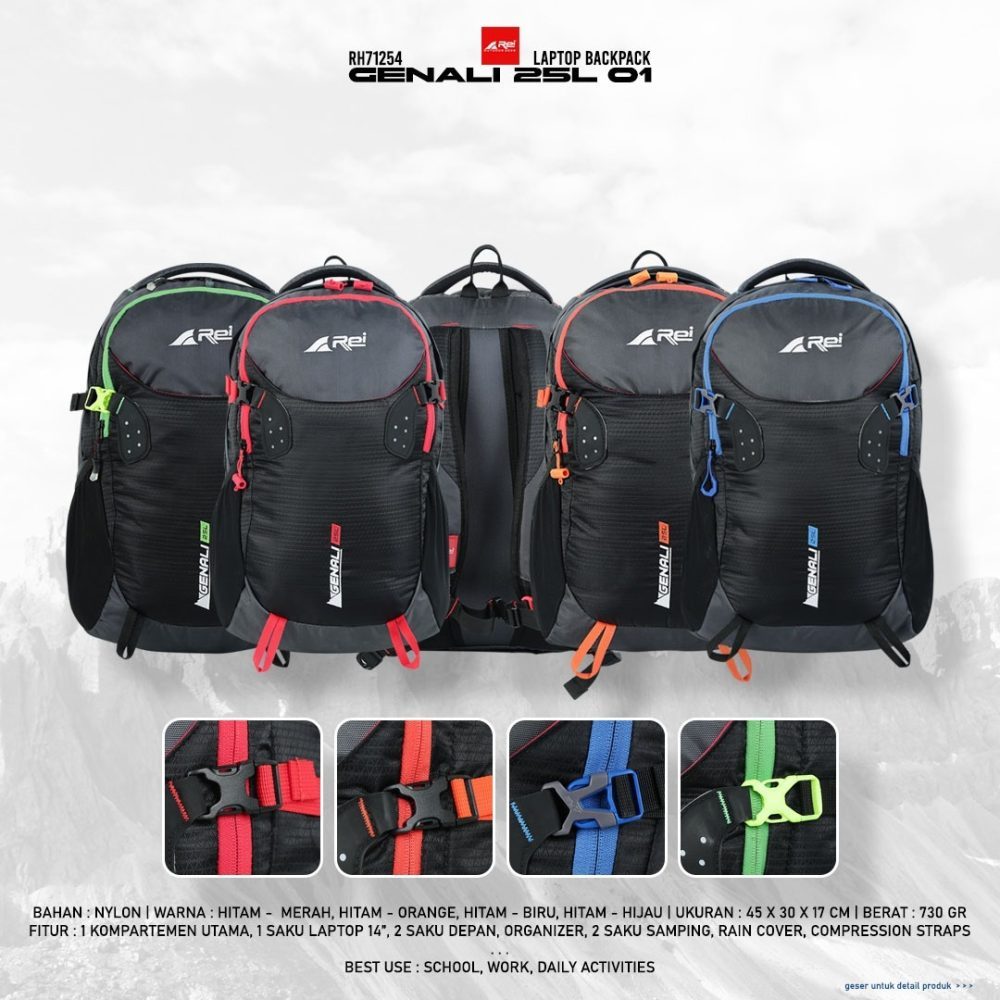 Tas Ransel Pria Genali 01 25 OUTDOORGEAR RANSEL PARASUT TAS PRIA RANSEL BESAR TAS KECIL RANSEL SERBA