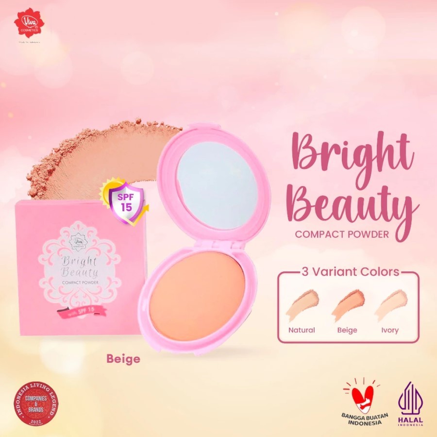 VIVA Bright Beauty Compact Powder SPF15 | Bedak Padat