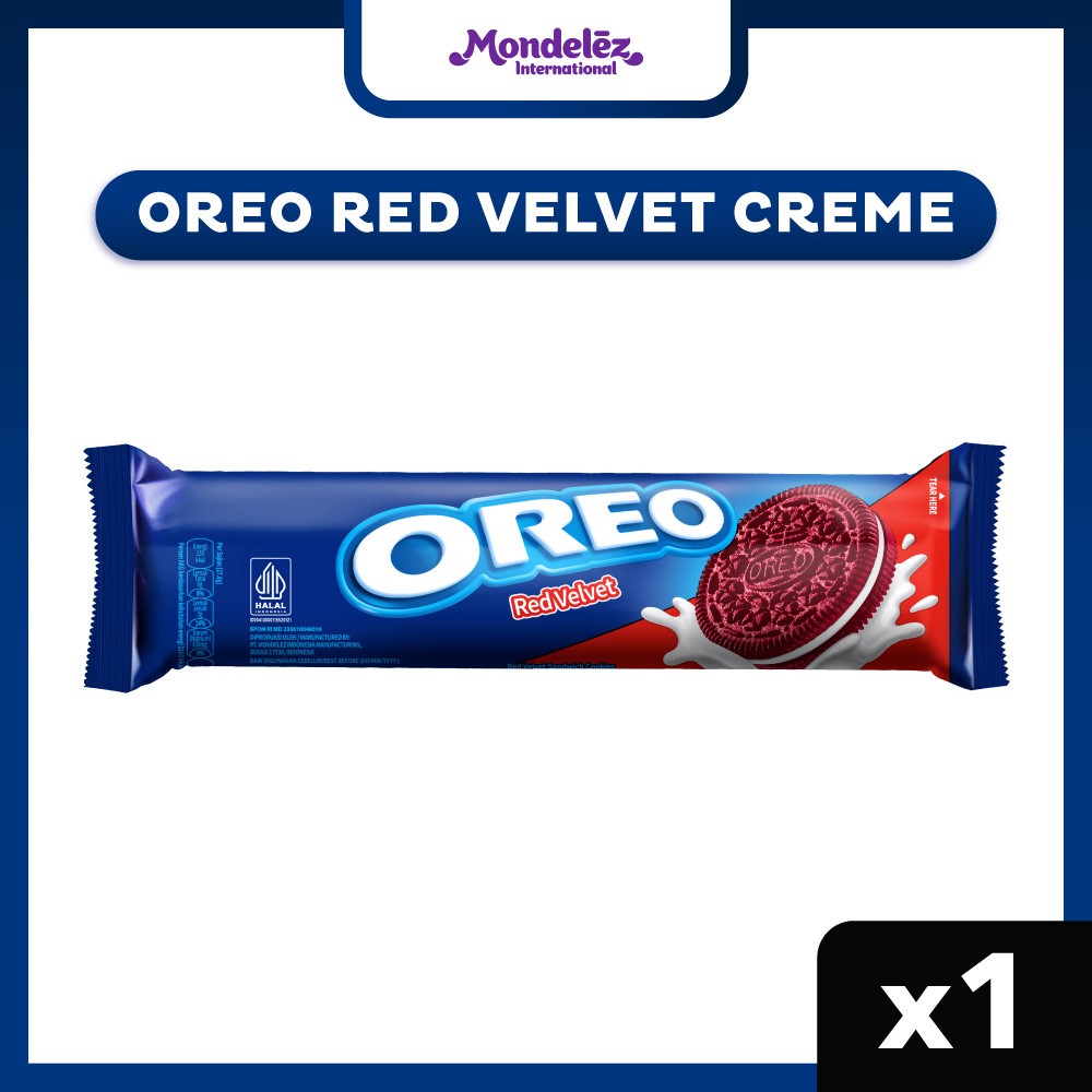 

Oreo Red Velvet 110.4gr - Biskuit Cemilan Manis Anak dan Keluarga