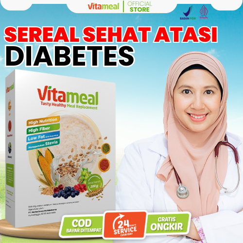 

Vitameal Official Store Vitamil Gula Darah Vitamale Diabetes untuk Diet 1 Box 200 Gram VITAMAEL SUPERFOOD