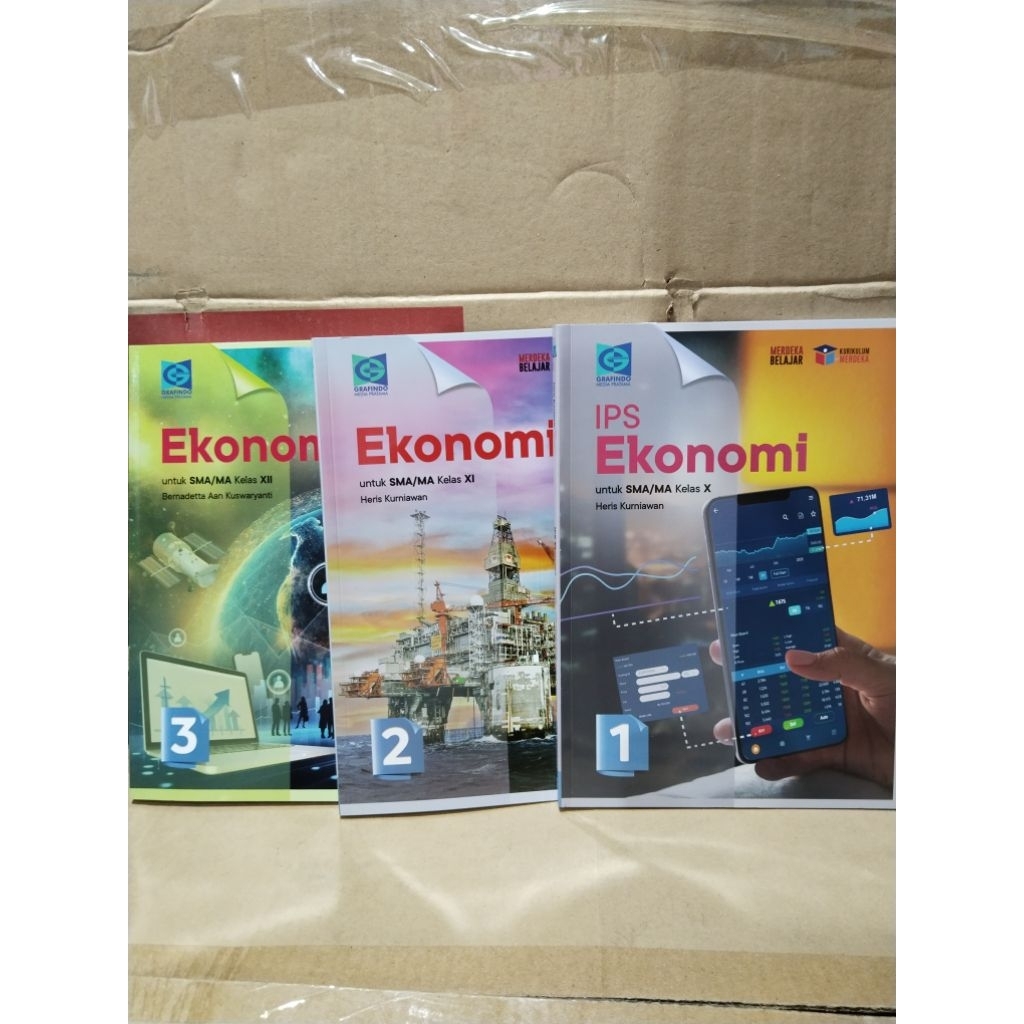 ekonomi SMA/MA grafindo kurikulum merdeka, ekonomi kelas 10, 11, 12