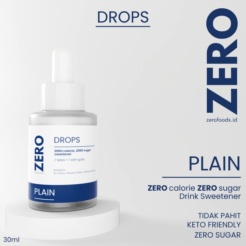 

Zero Drops Plain - Pemanis Tanpa Gula, Zero Kalori, Rasa Lebih Baik dari Stevia