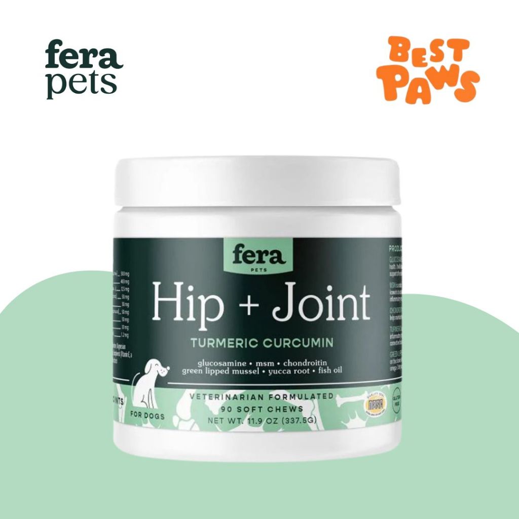 FERA Pet Organics / HIP + JOINT Dog - Turmeric Curcumin - 90 Soft Chews