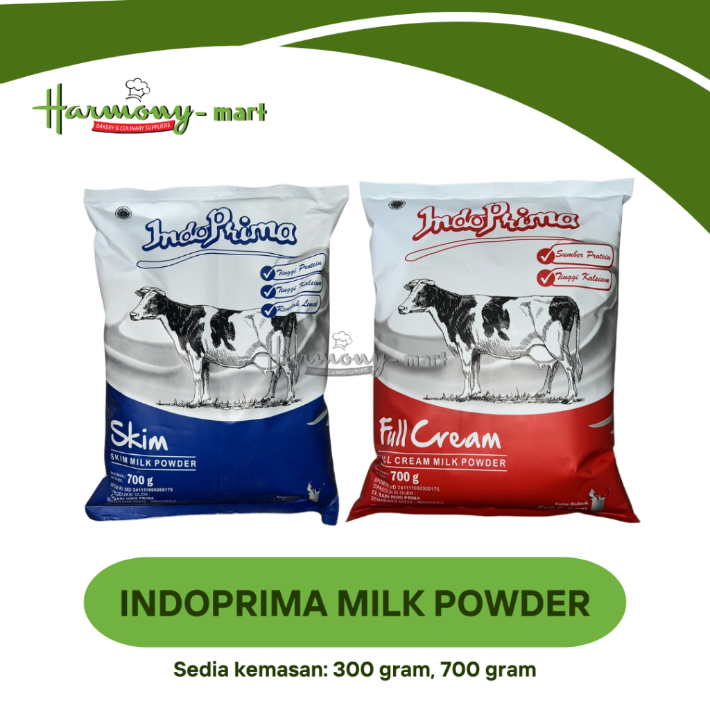 

INDOPRIMA Susu Bubuk / Milk Powder Indo Prima Skim Full Cream - 350 & 700 GRAM